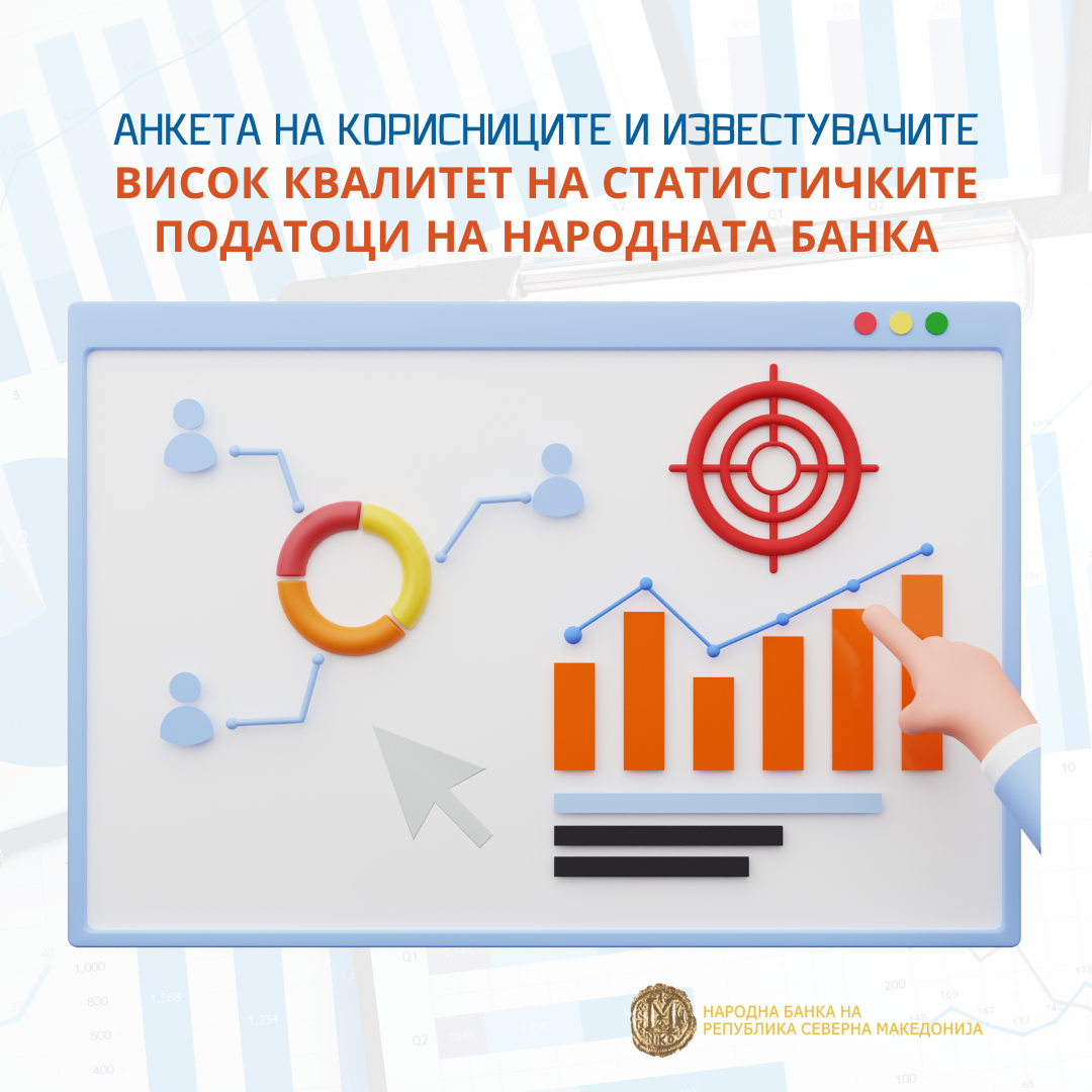 Резултати од Анкета за корисници и известувачи: Висок квалитет на статистичките податоци на Народната банка, на нивната презентација и прибирање